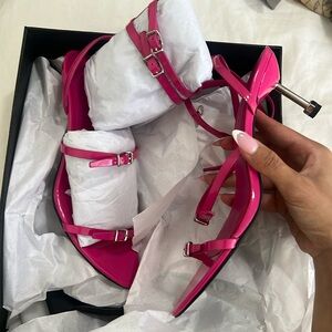 Pink Rebecca minkoff heels heels NWT